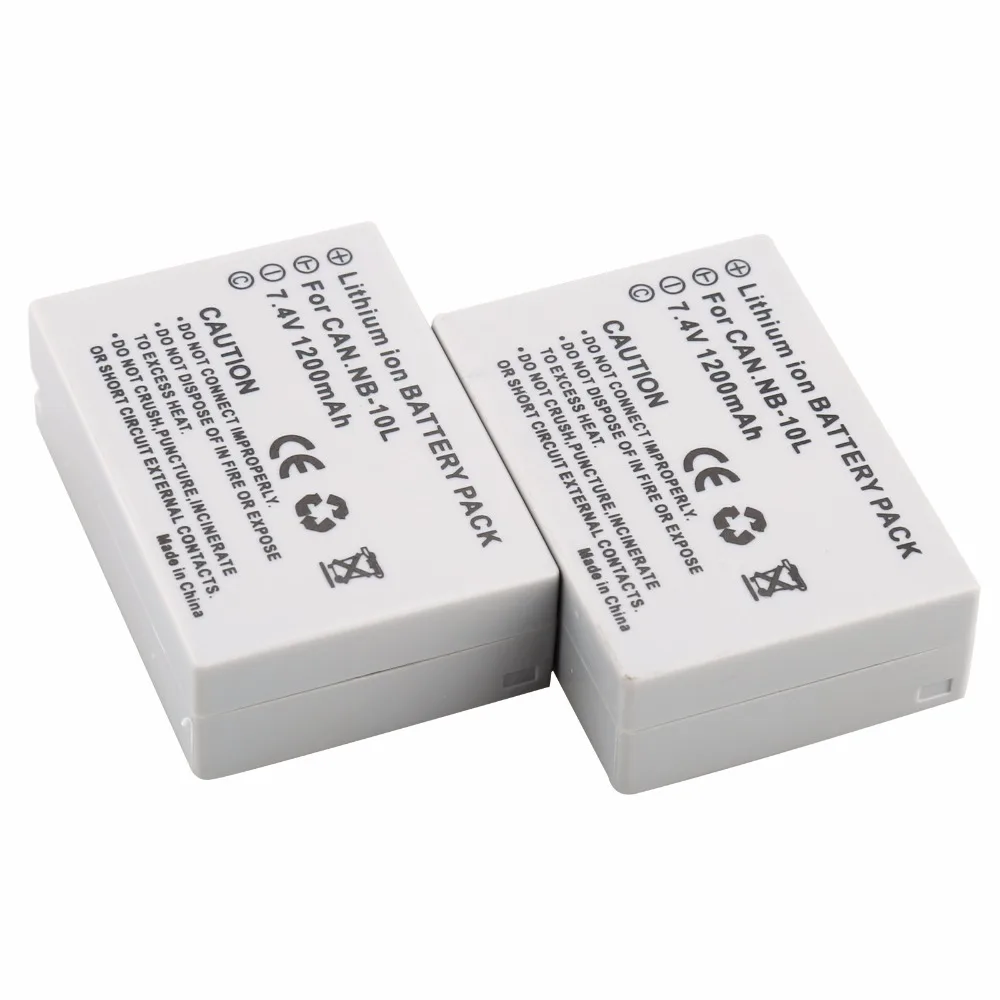 PROBTY NB-10L Digital Battery For Canon G1X G15 G16 SX40HS SX50HS SX60HS SX40 SX50 SX60 Camera