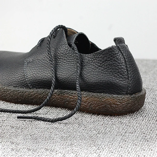 Мужская обувь из натуральной кожи; удобная мужская повседневная обувь в винтажном стиле; дышащая мужская обувь ручной работы из воловьей кожи с мягкой подошвой