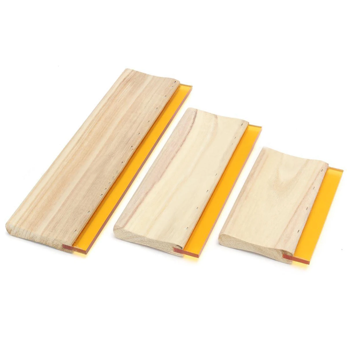 DWZ 3pcs Silk Screen Printing Squeegee Ink Scaper Scratch Board Tools 16cm 24cm 33cm