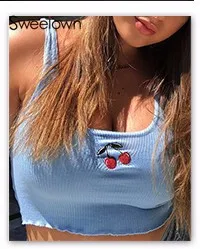 Sweetown V Neck Sexy Hot Bodycon Bodysuits Women Strap Sleeveless Rompers Letter Embroidery Bodysuit Party Clubwear Summer