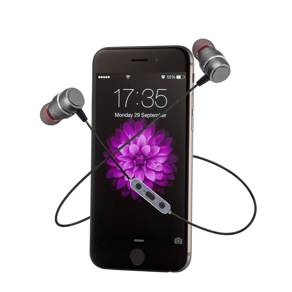 Binmer HIFI In-Ear стереонаушники четырехъядерный двойной движущийся кольцевой блок водостойкий Спортивный Bluetooth Спорт с микрофоном