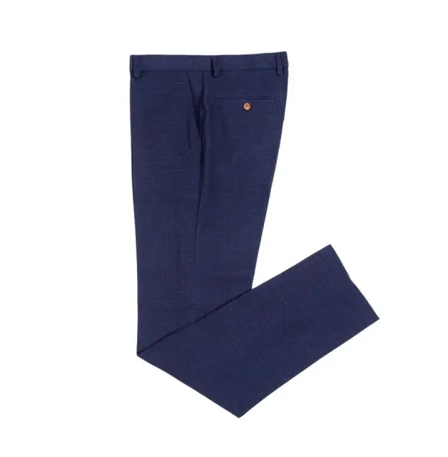 New Navy Blue 2018 Wool Blend Dress Pants For Men Winter And Autumn Men
