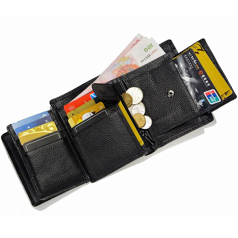 Мужской кошелек из натуральной кожи с RFID блокировкой|men genuine leather wallet|leather walletgenuine