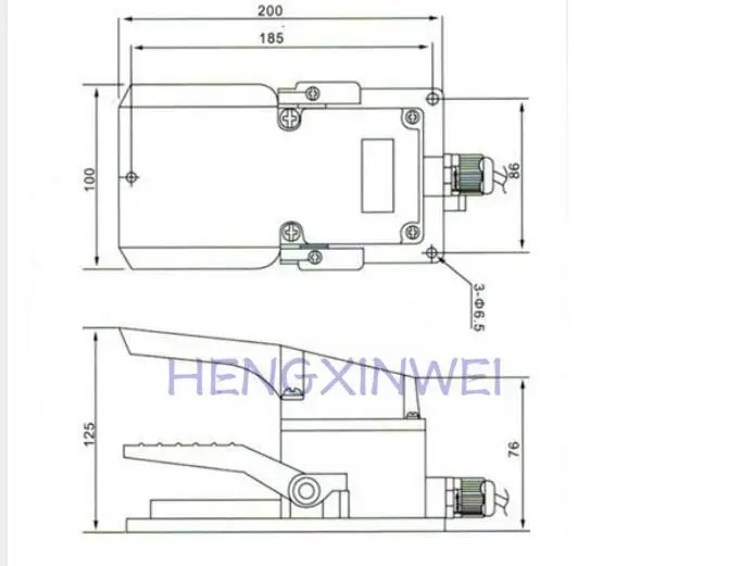 LT4 Педальный переключатель 5A 15A AC 230V 380v материал алюминий