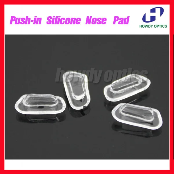 Free Shipping Eyeglasses Push in Soft Silicone Nose Pads For Plastic Steel Glasses Nose Padsin