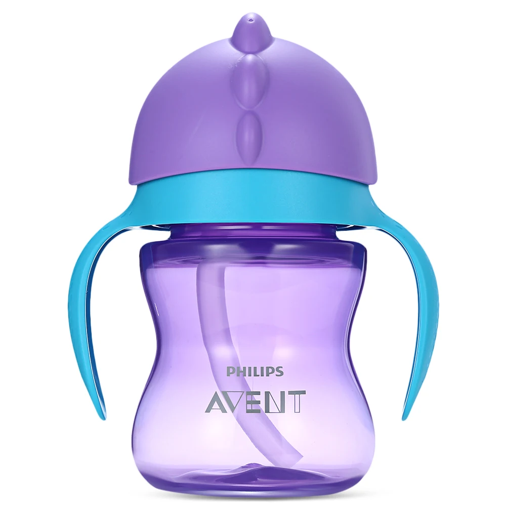 Beli Philips Avent 7 oz 200 ml Menangani Jerami Botol Bayi Lembut Pelatihan Cangkir Minum Tahan Panas Suhu Bottlees Makan hadiah