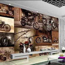Пользовательские 3d фото обои Гостиная Фреска Европейский ретро мотоцикл 3d живопись KTV фон нетканые обои для стен 3d