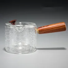 Креативный термостойкий прозрачный стеклянный чайник с фильтром Cha hai Handgrip Puer чайник Tie guan Yin офисная чайная церемония аксессуары Подарки