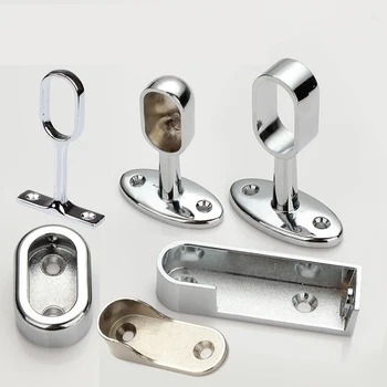 

2pcs Wardrobe tube support bracket Clothes Hanging Rod Holder fitting for tube