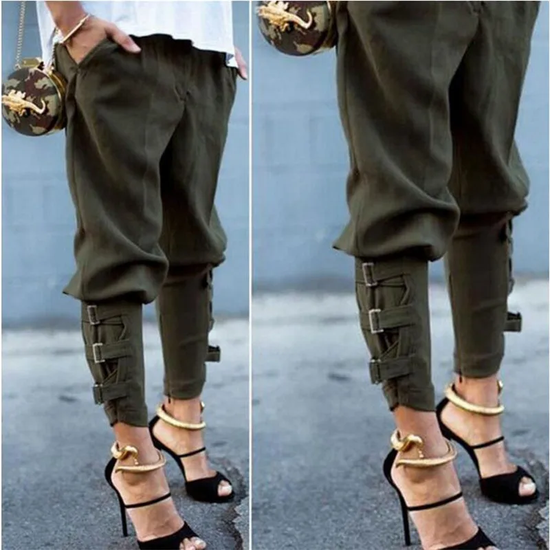 

Romastory New Plus Size 5XL women Harem pants Summer casual Mid waist solid women trousers Steetwear fitness female