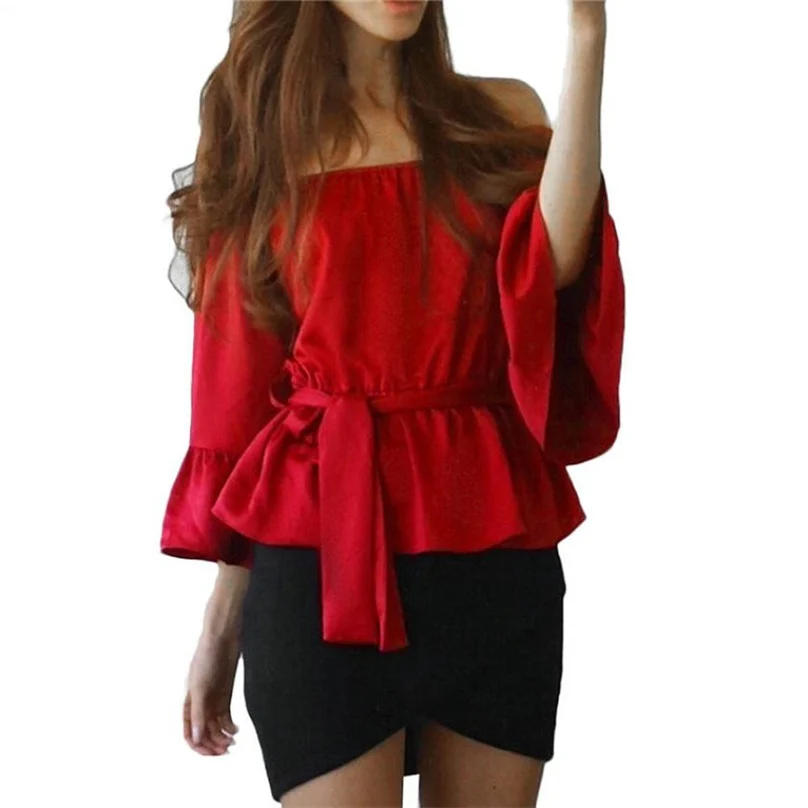 Elegant evening blouses for women 2017 fashion