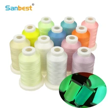 Sanbest Luminous Embroidery Thread Glow In The Dark 800 Meters 150D/2 Polyester Sewing DIY Handmade Cross Stitch Thread TH00057