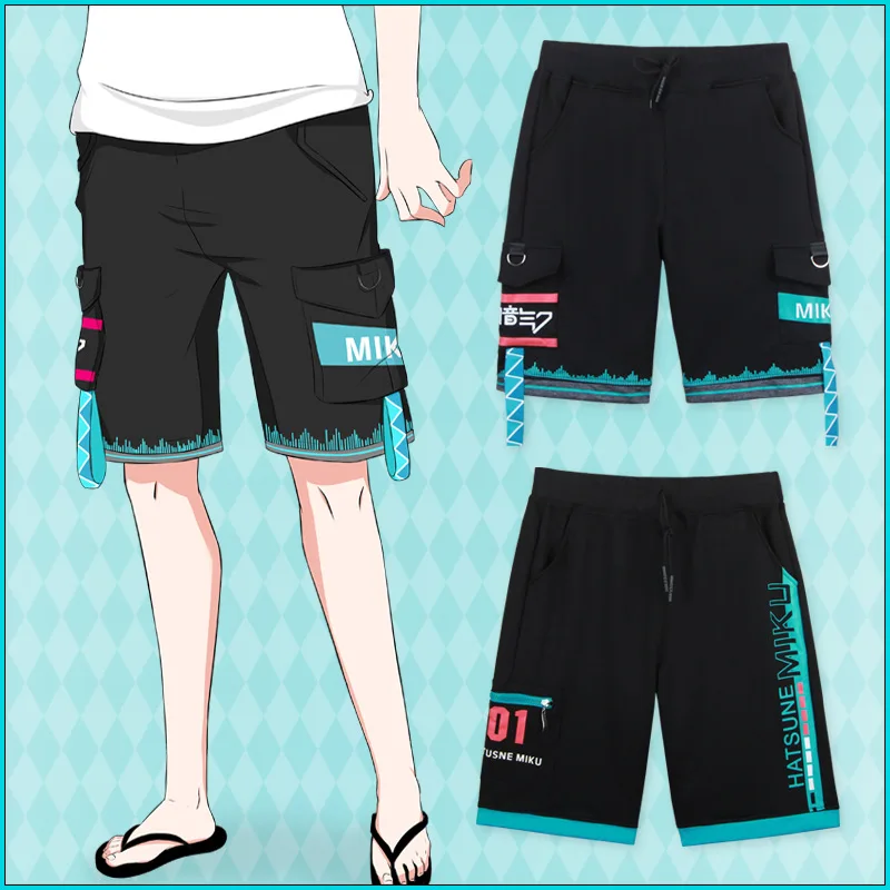 Cena Anime Vocaloid hatsune Miku Zipper z kapturem krótki rękaw bluzy kostiumy Cosplay Casual Narmcore sweter z kapturem Miku spodnie