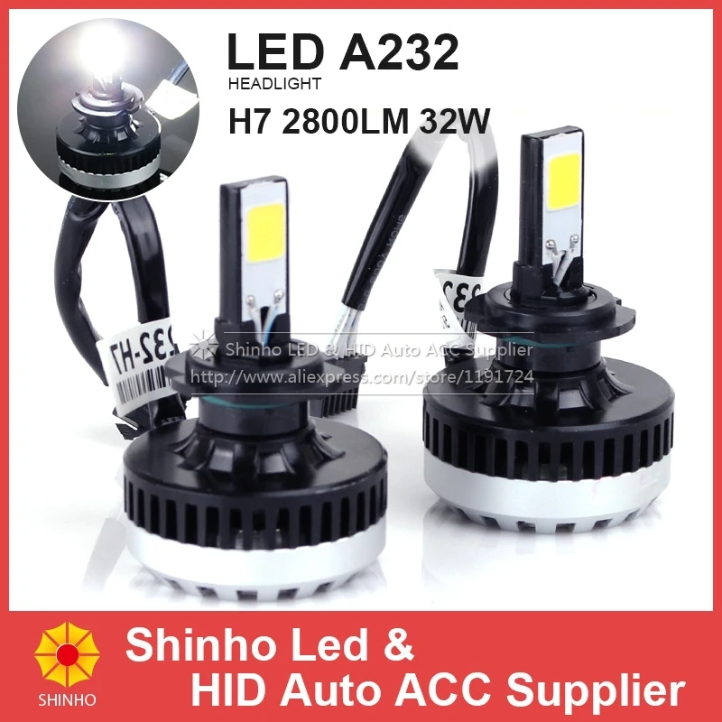 

High Power 32W Auto led headlights H7 LED headlight headlamp bulbs 2800LM H7 LED Car Auto headlight Xenon Fog Driving Head Light