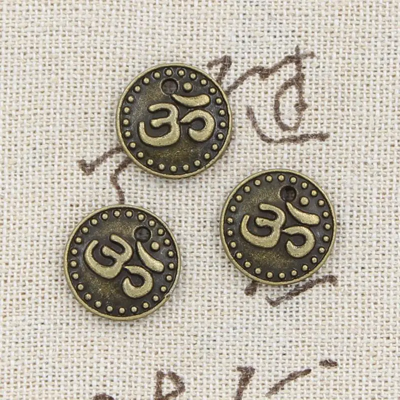 

6pcs Charms yoga om 15x15mm Antique Making pendant fit,Vintage Tibetan Bronze,DIY bracelet necklace