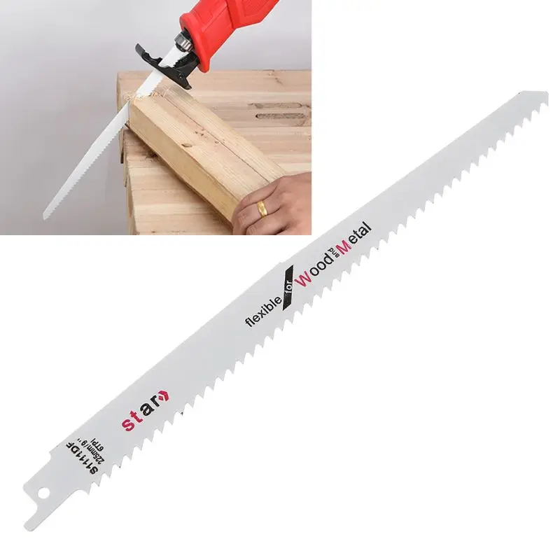 High Carbon Steel S1111DF 225mm 9" Reciprocating Saw Blade Effective Flexible For Cutting Wood Woodworking 3