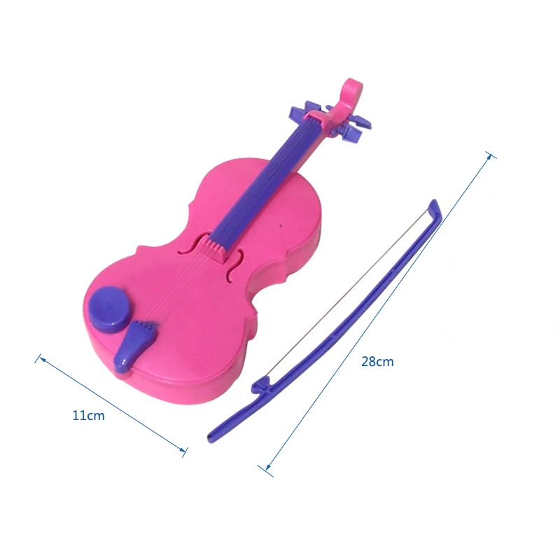 Magic Electric Violin Children Cute Rosy Mini Simulation Musical Instruments Safe Educational Toy TC0009