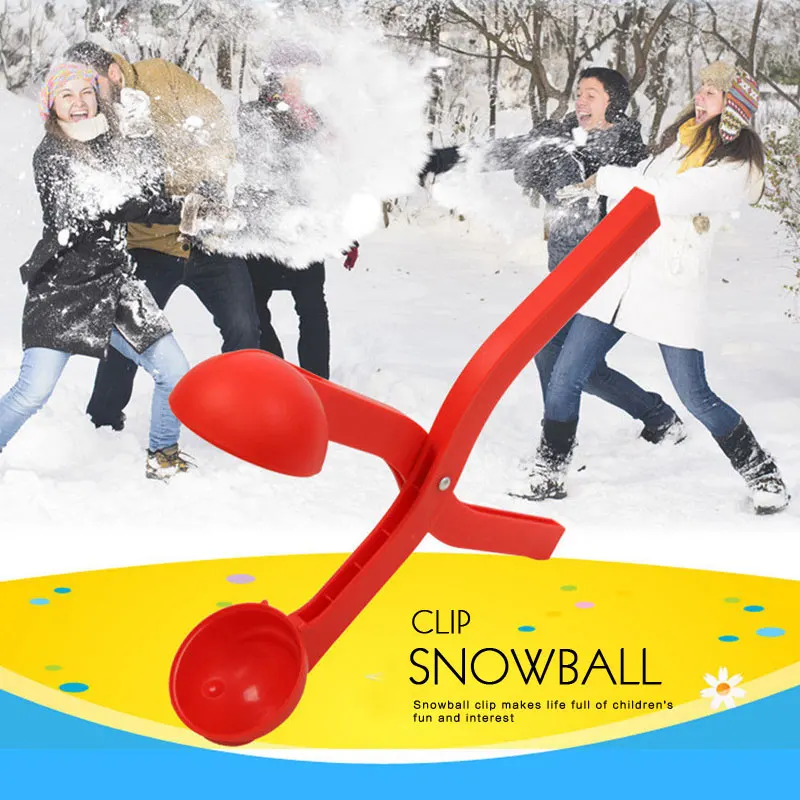 

Winter Snow Ball Maker Sand Mold Tool Kids Toy Snow Scoop Maker Clip Snowball Fight Outdoor Sports Child Toy Color Random