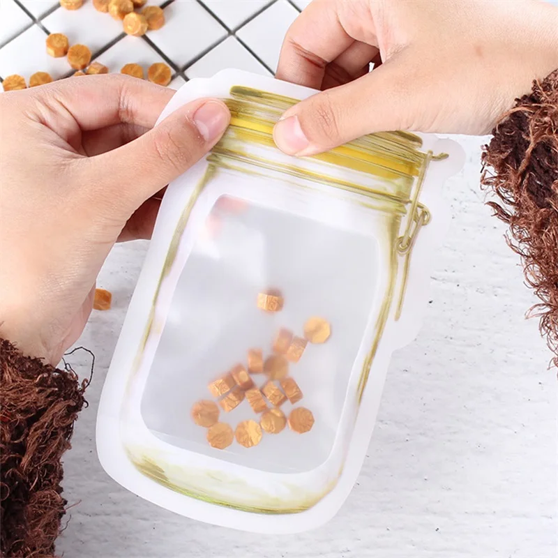 Прозрачные пластиковые пакеты для хранения пищевых продуктов на молнии|bag resealer|bag