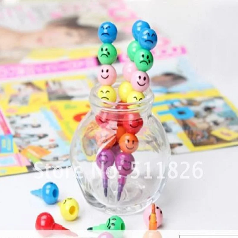 

Funny expression of sugar-coated haws 7 color crayon graffiti pen cartoon pen