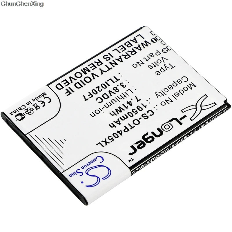 Аккумулятор Cameron Sino 1950mAh TLI020F7 для Alcatel One Touch 4 5 0 Pixi (5) OT 5045 5045A 5045D 5045J 5045T|Аккумуляторы