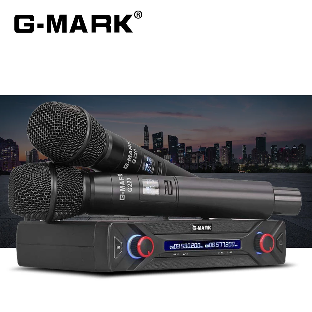 Быстрая доставка G MARK G220 беспроводной mi crophone частота УВЧ Ge ni караоке c высокое