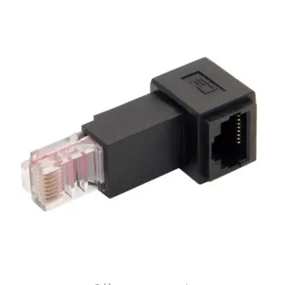

Up Angled 90 Degree 8P8C FTP STP UTP Cat 5e Male to Female Lan Ethernet Network Extension Adapter