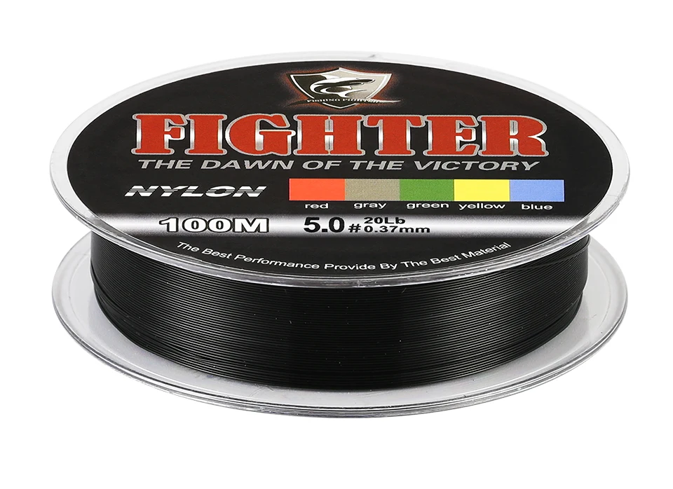 SeaKnight Fighter Nylon Fishing Line 100M Super Strong 2-35LB Monofilament Line Material Saltwater Fishing