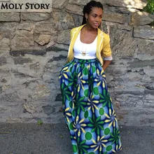 Элегантная длинная Плиссированная Юбка пляжная Праздничная тропическая юбка с принтом Высокая талия Jupe Longue Femme