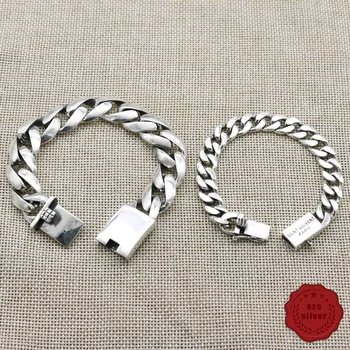 

925 sterling silvery bracelet new retro fashion punk street dance personality glossy letter styling jewelry 2019 new hot sale