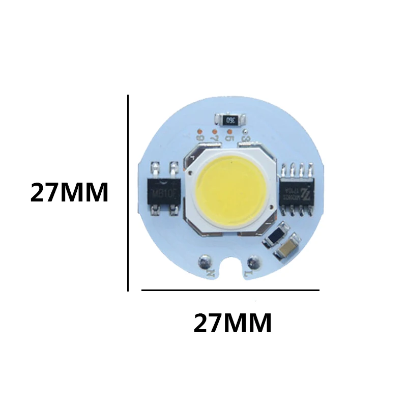 5 шт. в партии 3 Вт 5 Вт 7 Вт 9 Вт AC185-AC220V светодиодный COB Чип-светильник без необходимости драйвера умная лампочка с ИС-лампой для DIY светодиодный прожектор светильник Точечный светильник