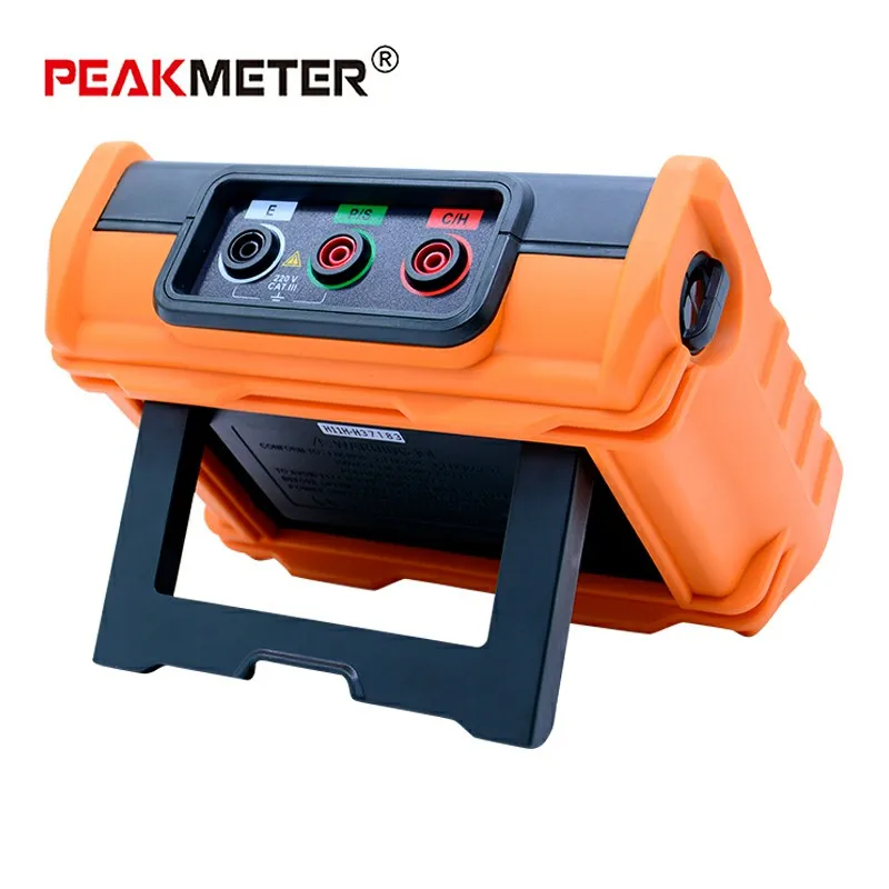 Цифровой тестер сопротивления заземления PEAKMETER PM2302 цифровой дисплей и