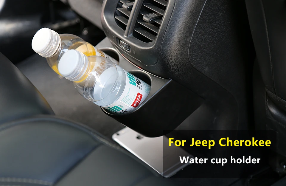 SHINEKA держатель для напитков ABS автомобильное внутреннее заднее сиденье подлокотник держатель для напитков декоративная крышка наклейки для Jeep Cherokee