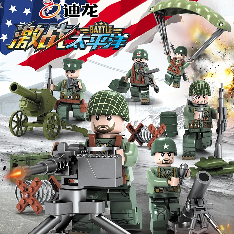 

Weapons Military Series Army Soldiers Minifigure SWAT Police Building Blocks Mini Bricks Figures DIY Blocks Toys for Children