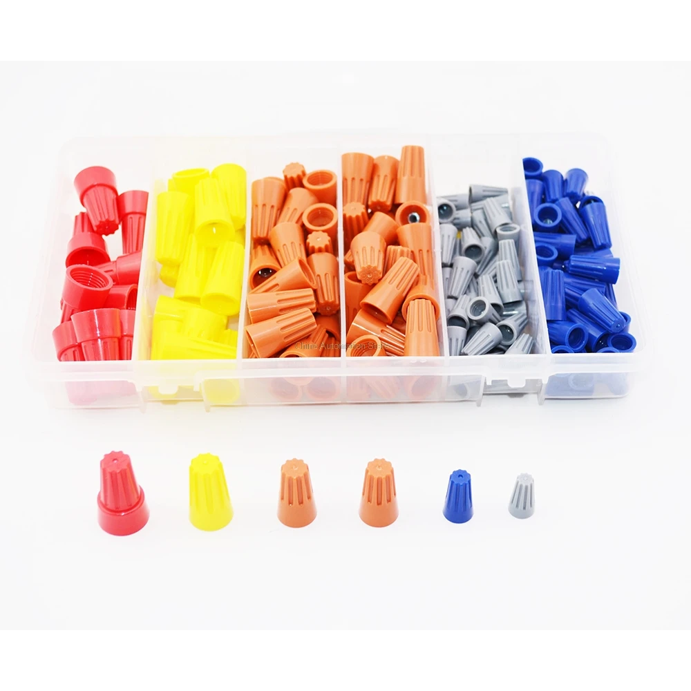 Wire Nuts YIXISI 200Pcs Electrical Wire Connection Screw Twist Connector Cap Electrical Wire Connectors