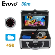 EYOYO Original 30M HD 1000TVLUnderwater Infrared Fishing Camera Fish Finder Video Recording DVR 7″ LCD Infrared LED+4GB SD Card