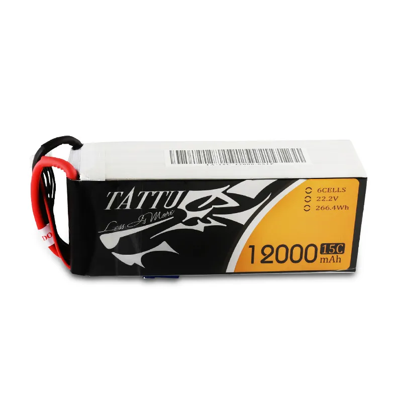 TATTU 12000mAh 22,2 V 6S LiPO аккумулятор 15C для большой нагрузки Multirotor FPV Дрон гексакоптер октокоптер