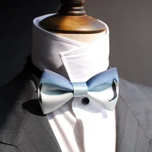 Новая мода повседневное для мужчин мужской ваша тень дизайн раздел Свадебный хост галстук бабочка с принтом западной европейской вечерние Ти