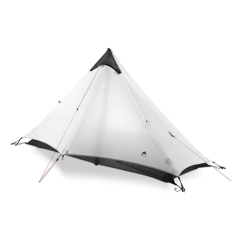 

3F UL GEAR Lanshan 1 Tent Oudoor 1 Person Ultralight Camping Tent 3 Season Professional 15D Silnylon Rodless Tent