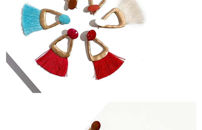 AYAYOO 7 Colors Gold Fashion Woman Earrings Vintage Tassel Dangle Fringe Earrings Long Ethnic Boho Brincos Wedding Earring (4)