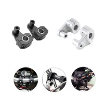 1 пара черный/серебристый Универсальный 7/" Алюминиевый держатель для Руля Мотоцикла зажимы для руля Riser 12 мм/28 мм мотоциклетные зажимы