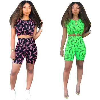 

Spring Summer Women Two Piece Set Top and Pants Plus Size Outfits Tracksuit Sweatsuit Outfit Letter Print Active Sets Casual