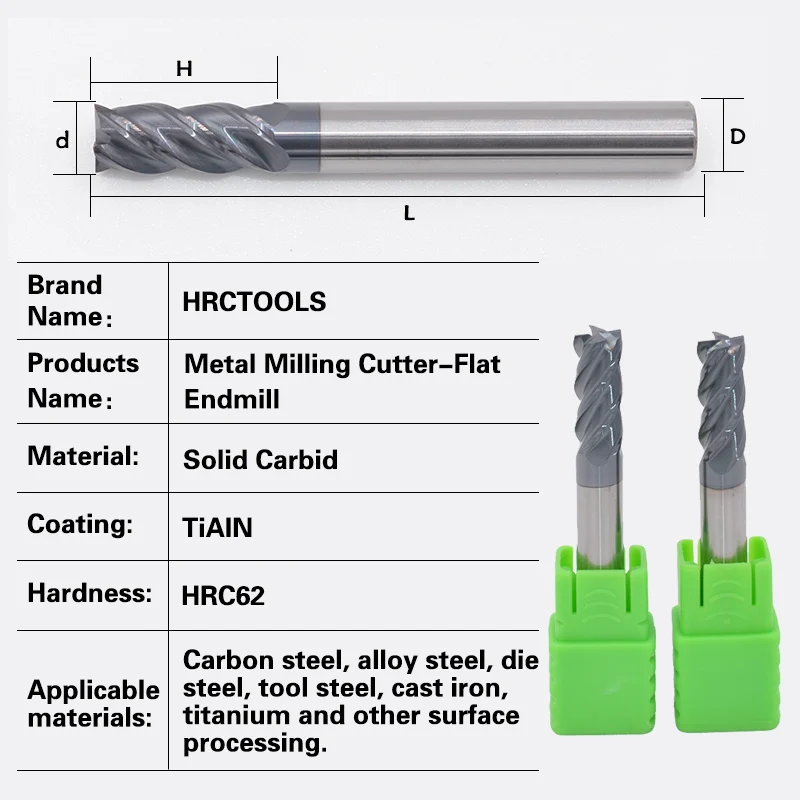 J30-d20x75Hx20Dx150L Endmill вольфрам карбида сплава ЧПУ фрезы 4 Флейта металла инструменты