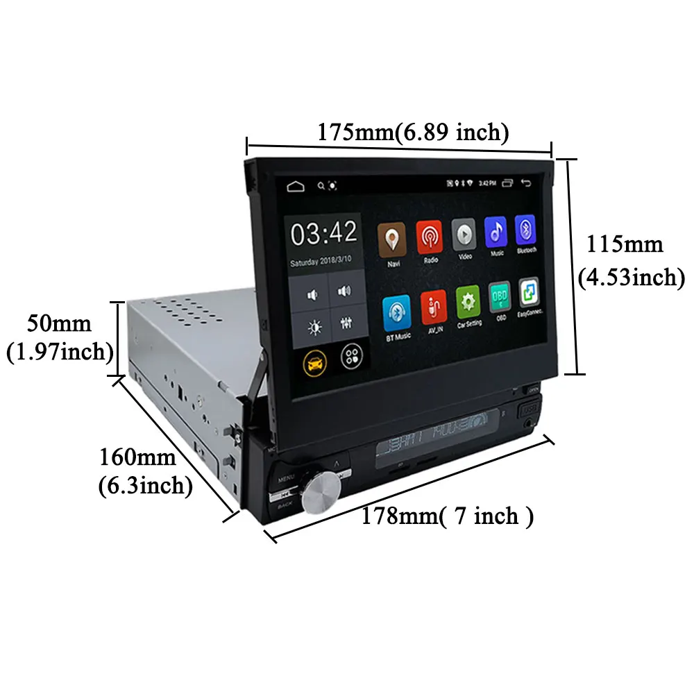 Best Android 9.0 Single Din Car Stereo Radio 2GB 16GB HD Touch Screen GPS Navigation WiFi Bluetooth Universal car Multimedia Player 3 Best Android 9.0 Single Din Car Stereo Radio 2GB 16GB HD Touch Screen GPS Navigation WiFi Bluetooth Universal car Multimedia Player 3