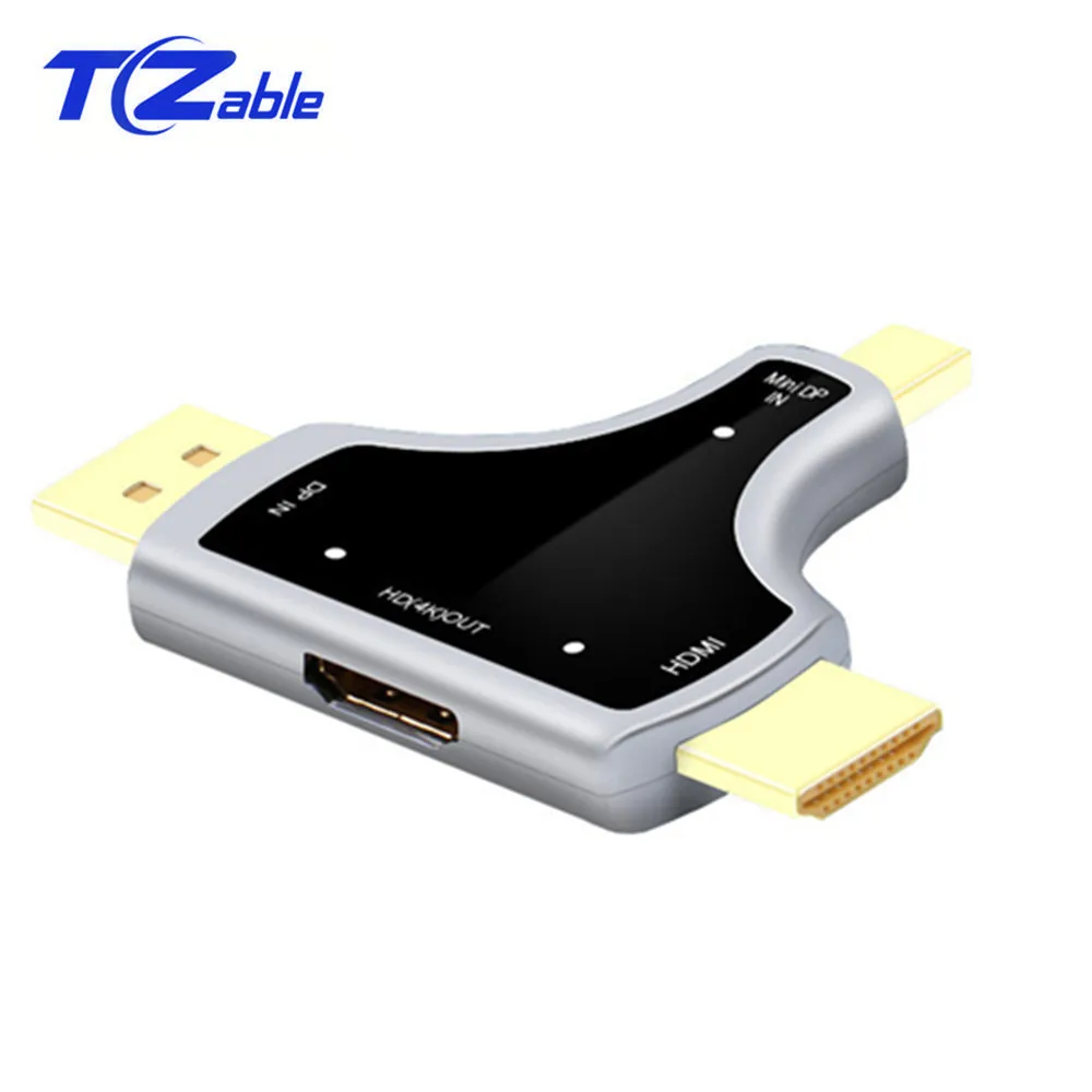 

Adapter HDMI Female To HDMI DisplayPort MINI DisplayPort Male 3 In 1 Multi-Function Converter For MacbookPro For Huawei Computer