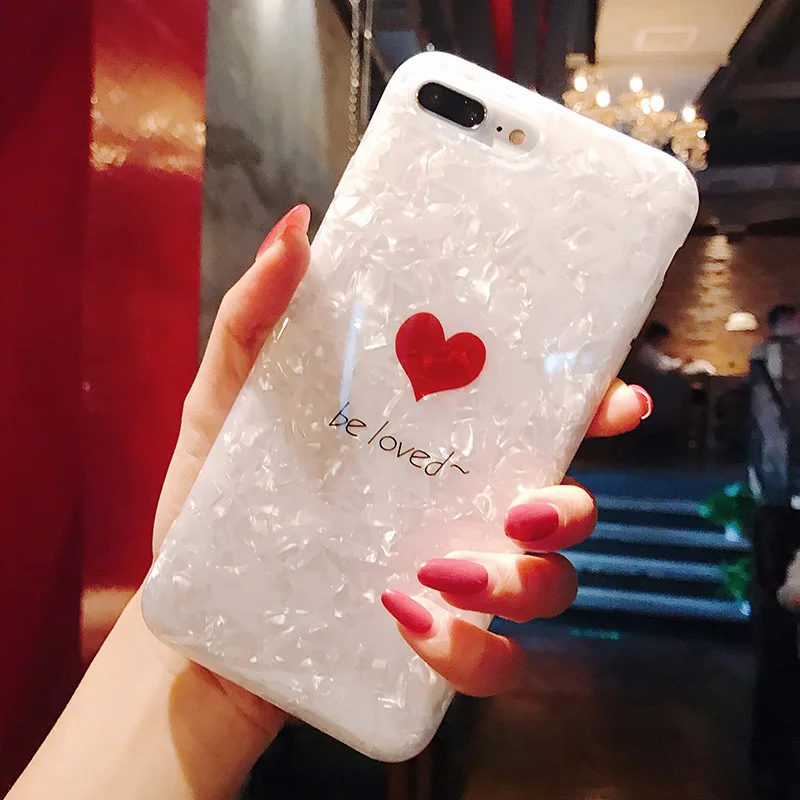 

Fashion Marble Stone Skin Case For iPhone 7 8 Plus X 6 S 6S Mujer Crystal Cool Granite Paint Silicone Phone Cover Women