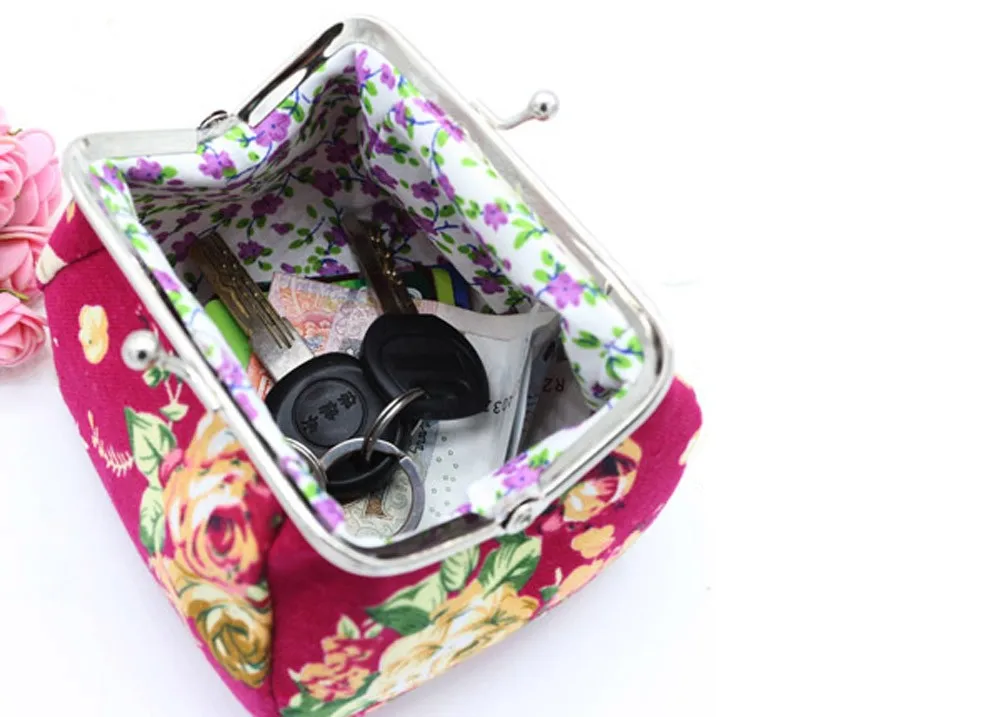Женский кошелек, винтажная открытка с изображениями цветов, кошелек Mnycxen, 5 цветов, сменная пластиковая пряжка, сумка-ведро, кошелек#4