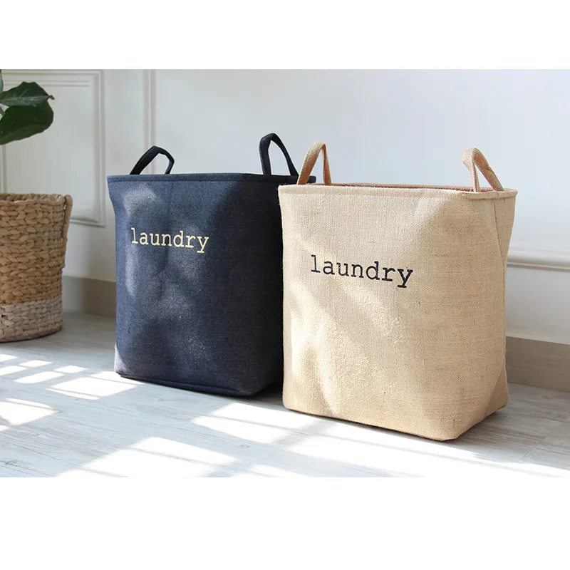 Dirty clothes basket laundry basket denim jute dirty baskets laundry
