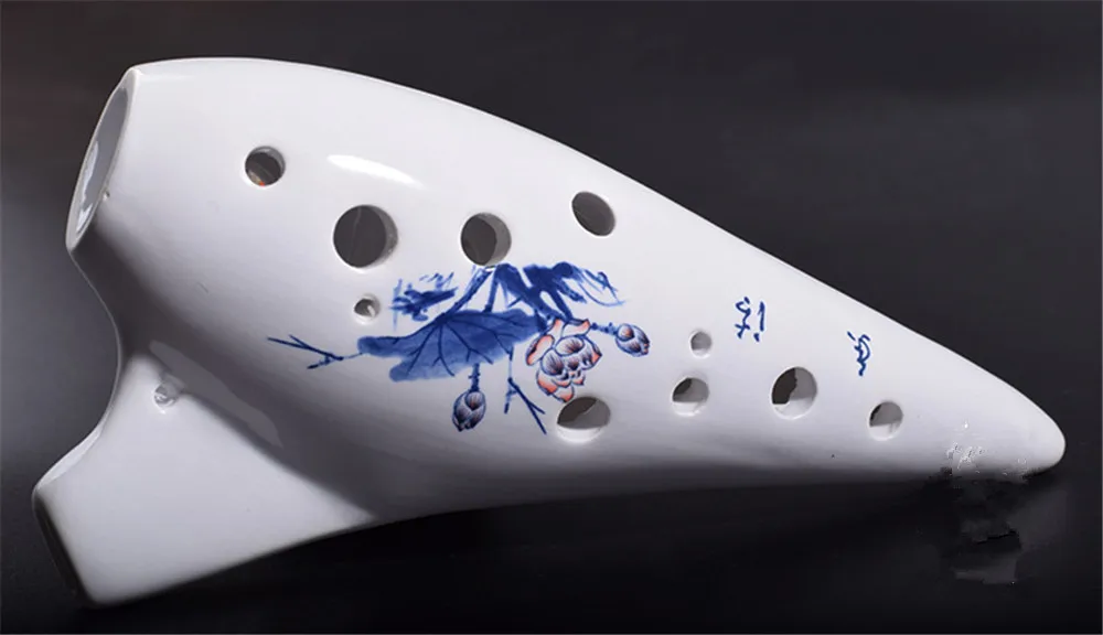 Ocarina Alto C Tone ceramic 12-hole подводная лодка стиль фарфоровая флейта глазурь музыкальный инструмент подходит в качестве подарка студентка Beginn