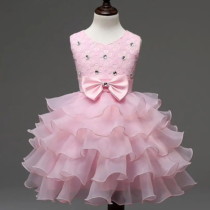 

Baby Girls Clothes Children's Ball Gown Princess Dresses Wedding Birthday Party Kids Dress Beading Cute Tutu Evening Dress Y409